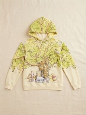 Disney Winnie the Pooh Hundred Acre Wood All Over Print Hoodie Kids 7/8